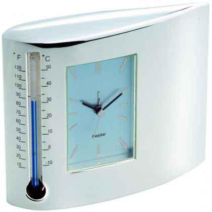 Alarm clock with thermometer "Ibiza" in Luxury Box