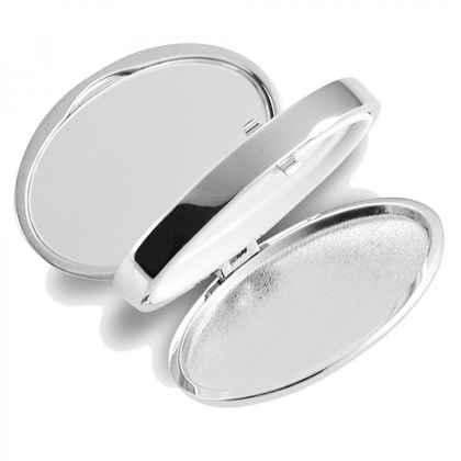 Oval Pill box holder and mirror