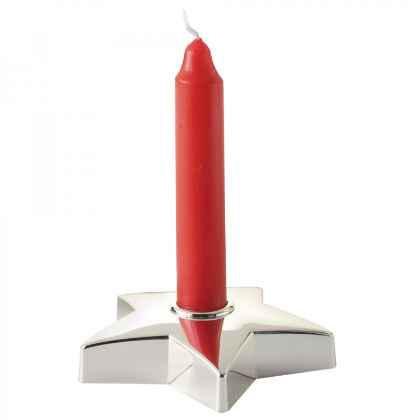 Star Shaped Candle Holder with red candle
