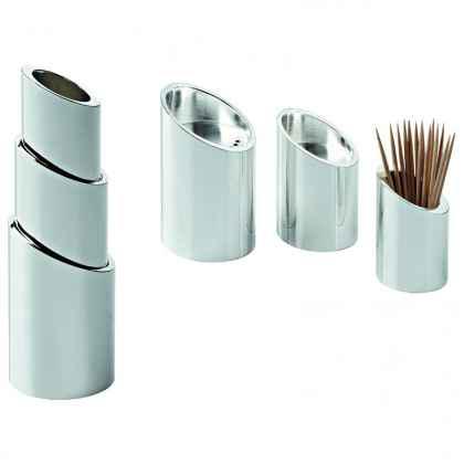 Stacking Salt & Pepper Shakers with Toothpicks