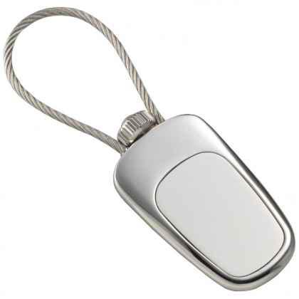 Key chain metal satin. with cable
