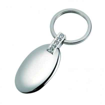 Key chain oval with crystals