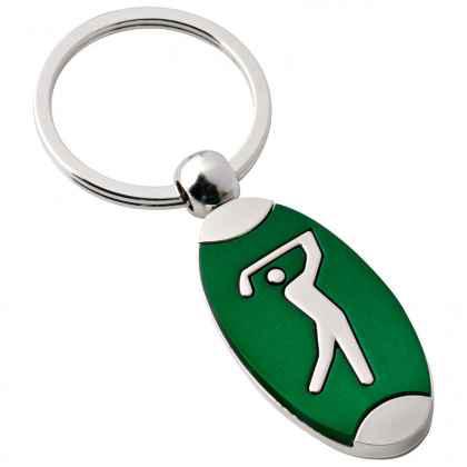 Key chain chromed golf