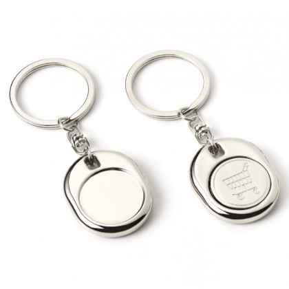 Key chain with coin for trolley