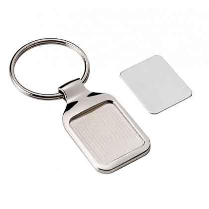Rectangle key chain with detachable plate
