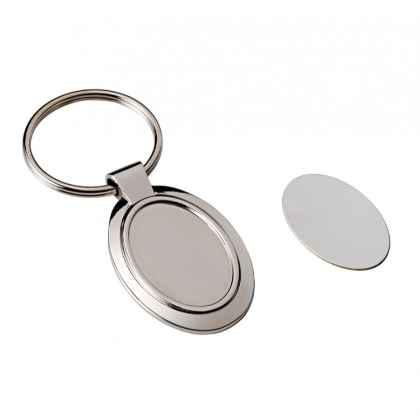 Oval Key chain detachable plate