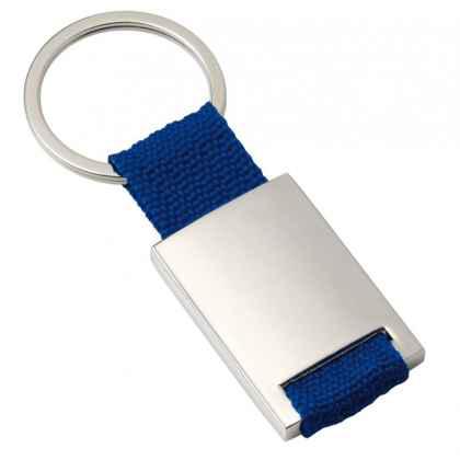 Key chain with blue canvas