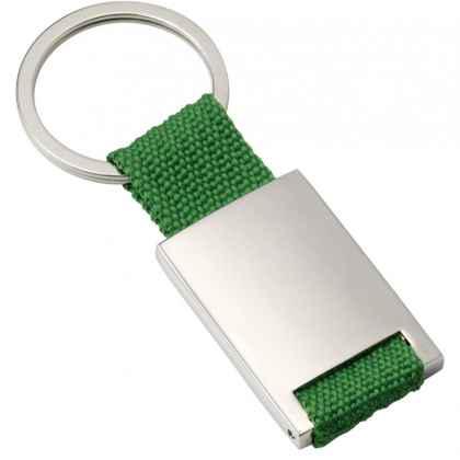 Key chain with green canvas