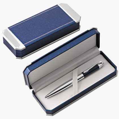Pen case blue/silver