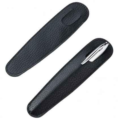 Pen sleeve black imitation leather
