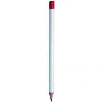 Pencil with white body and red tip