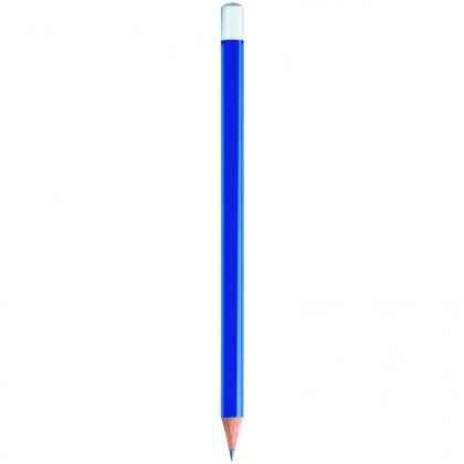 Pencil with blue body and white tip