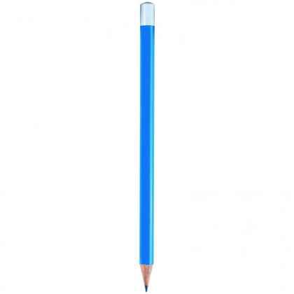 Pencil with light blue body and white tip