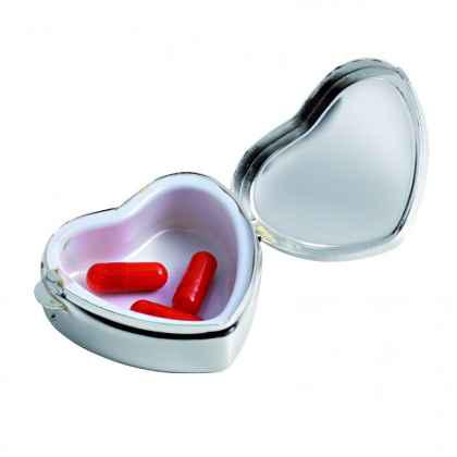 Pillbox heart-shaped Chrome