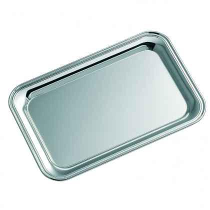Tray rectangle metal-shiny