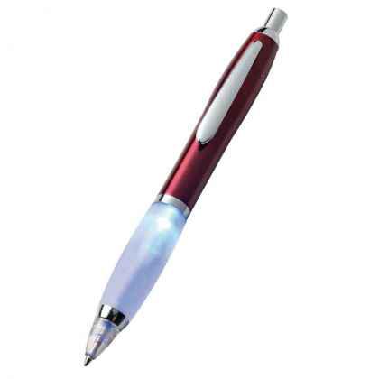 Pen metal red - with blue light