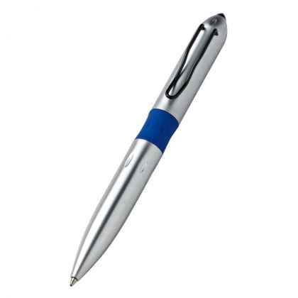 Pen metal satin, blue ringed