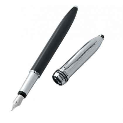 Fountain pen black and chrome