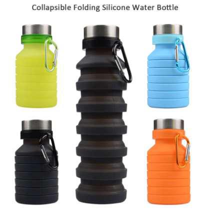 WG-CUP-A8 Silicone Mugs Collapsible Travel Cups Foldable Camping Cups With Lid for Hiking, Picnic