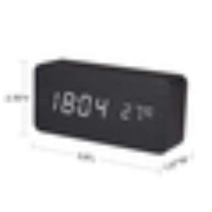 WG-CL-A1 Voice Control USB Charge Time Date Temperature LED Display Digital Table Wooden Alarm Clock