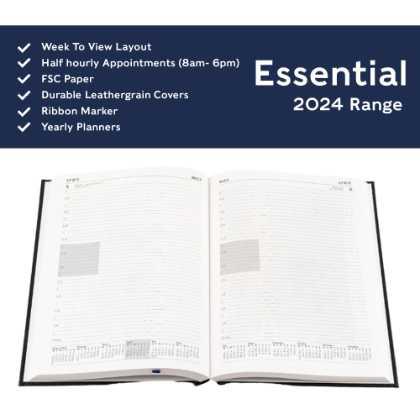 Collins Eco Essential A4 Day to Page with Appointments Diary
