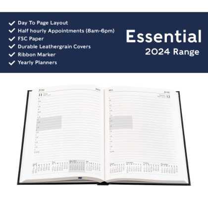 Collins Eco Essential A5 Day to a Page with Appointments Diary