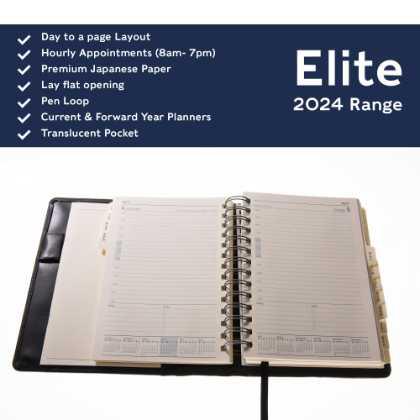 Collins Elite Compact Day to Page Planner with Appointments