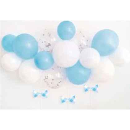 Blue Gingham Balloon Arch Kit