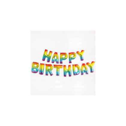 Happy Birthday Balloon Banner - Multicoloured