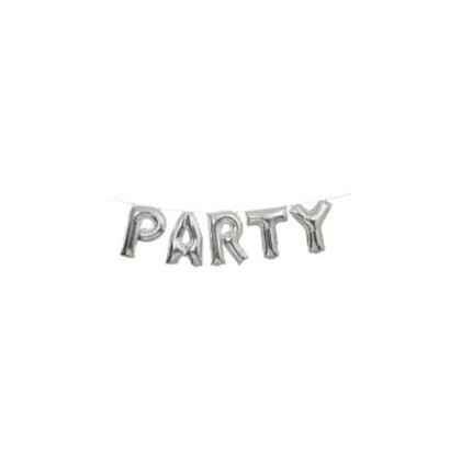 Party Balloon Banner - Silver