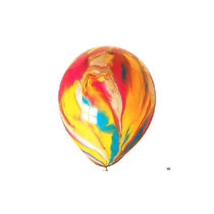 Balloons 12" Marble Psychedelic Assorted Colours