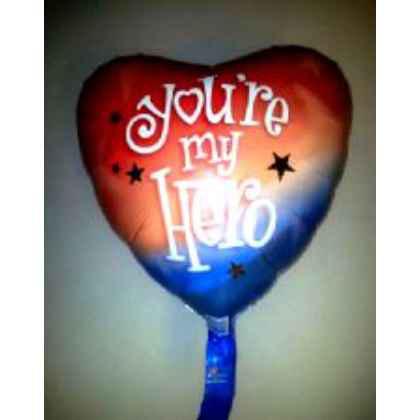 Foil Balloon 'YOU'RE MY HERO' 18" (Requires Helium)