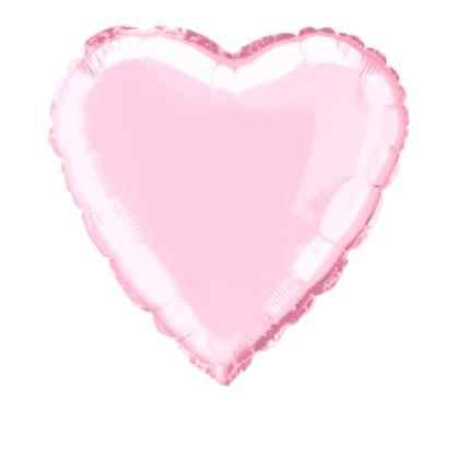 Foil Balloon Heart Solid Metallic Pastel Pink