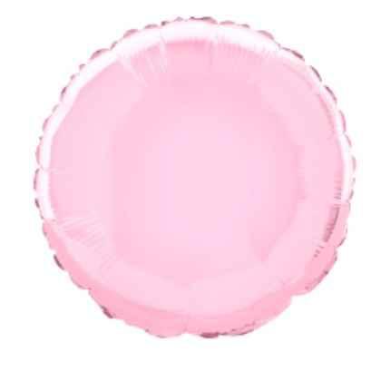 Foil Balloon Round Solid Metallic Pastel Pink