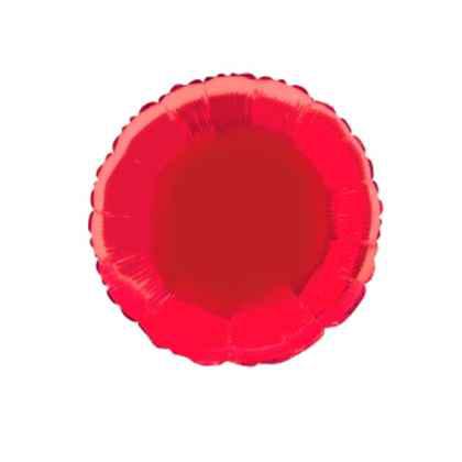 Foil Balloon Solid Metallic Red Round 18" (Requires Helium)