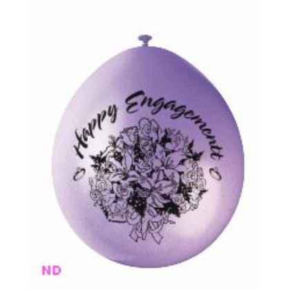 Balloons 'HAPPY ENGAGEMENT' 9" Latex (10)