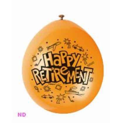 Balloons 'HAPPY RETIREMENT' 9" Latex