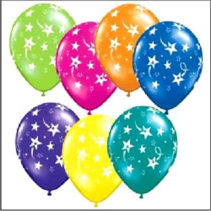 Balloons Shooting Stars Assorted Colours 12" 