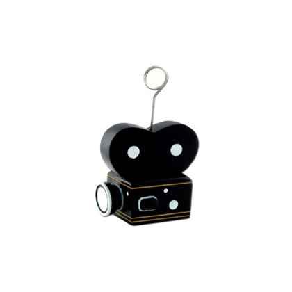Balloon Weight/Photo Holder Camera Black And Gold