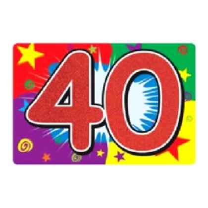 40 Glittered Sign