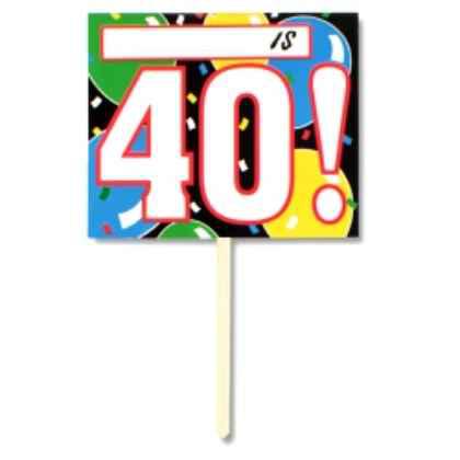 40th Birthday Garden Sign