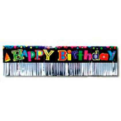 Happy Birthday Banner Foil Fringed 6ft