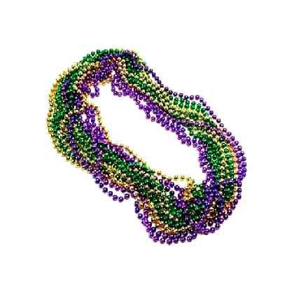 Metallic Mardi Gras Party Beads (3 lenghts of Beads per unit )