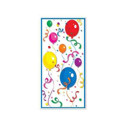 Balloons & Confetti Door Cover