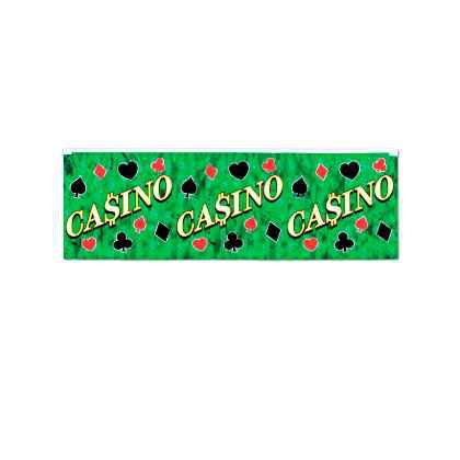 Casino Metallic Fringe Banner