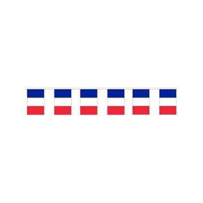 France Flag Bunting Rectangular Flags 6m long 20flags Polyester