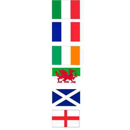 Rugby 6 Nations Polyester Bunting