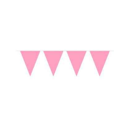 Bunting Pink Light 10m with 15 Flags