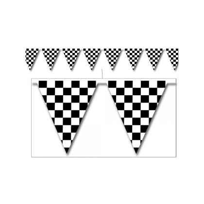 Checkered Outdoor Pennant Bunting