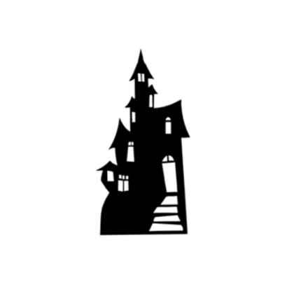 Large Haunted House (Silhouette) Cardboard cut out Halloween